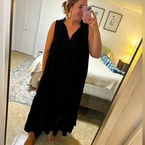 Black maxi dress